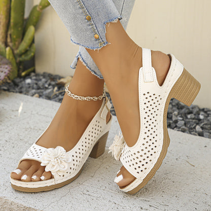 🔥2025🔥 Sandalen met Gesp en Vierkante Hak voor Dames
